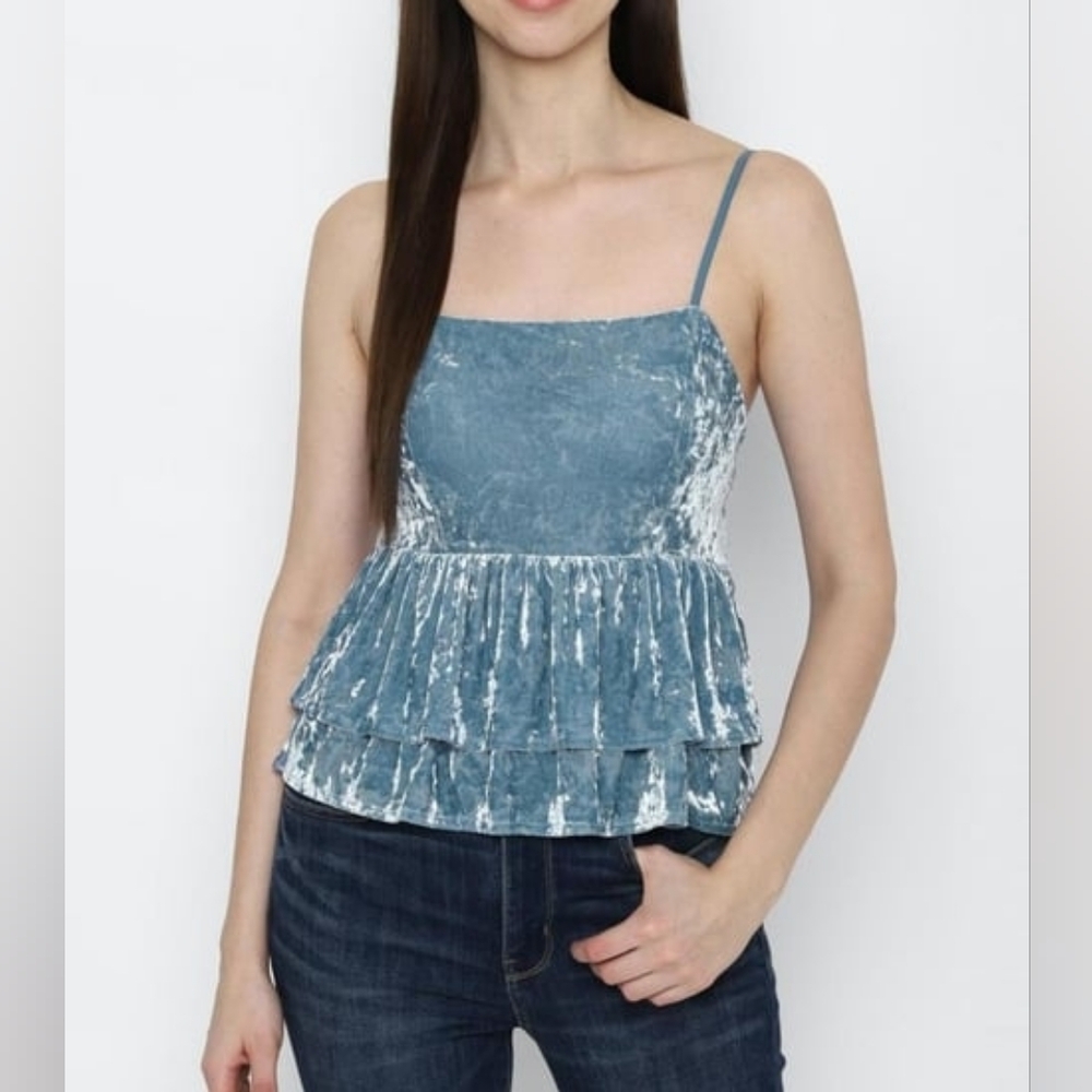 🌴 American Eagle Blue Spaghetti Strap Top Size XS
